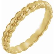 14K Yellow 2.9 mm Textured Band Size 7